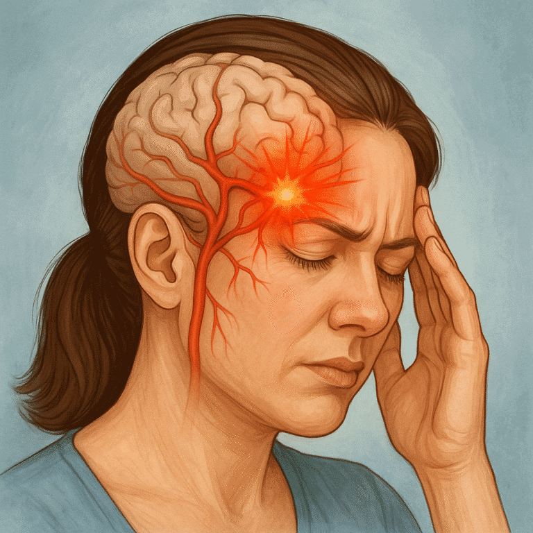 tek taraflı zonklayıcı baş ağrısı