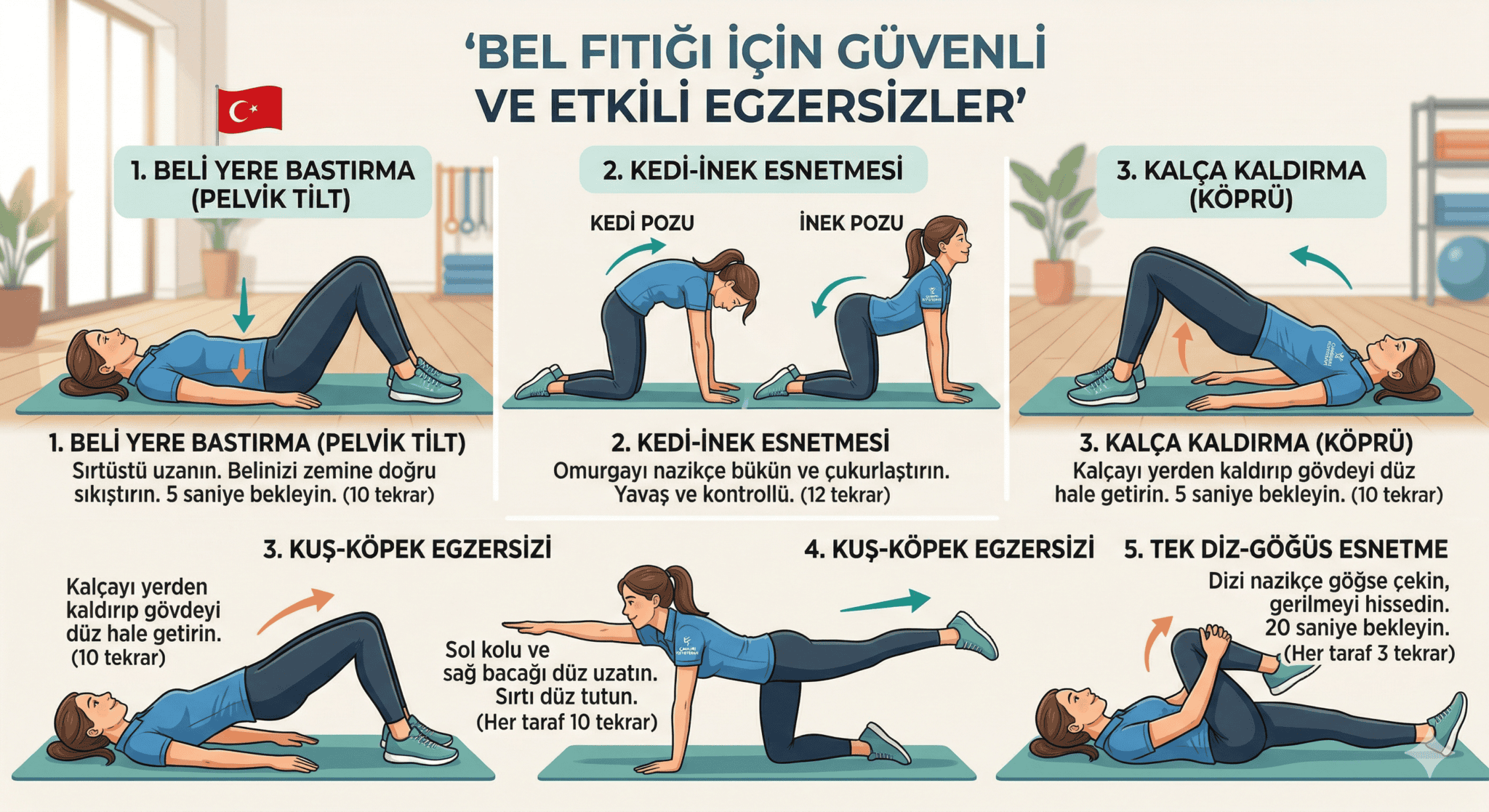 bel fitigi egzersizleri