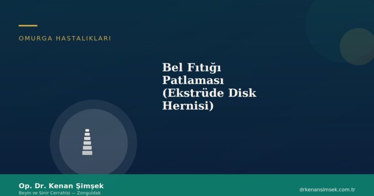 Bel Fıtığı Patlaması (Ekstrüde Disk Hernisi)