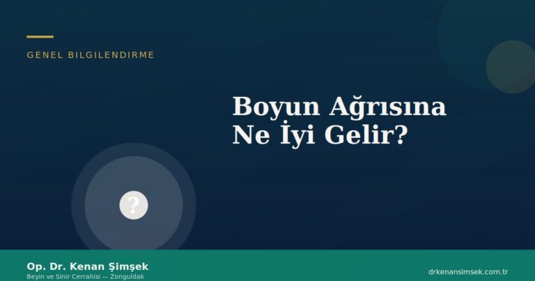 Boyun Ağrısına Ne İyi Gelir? Pratik Rehber | Op. Dr. Kenan Şimşek 2026