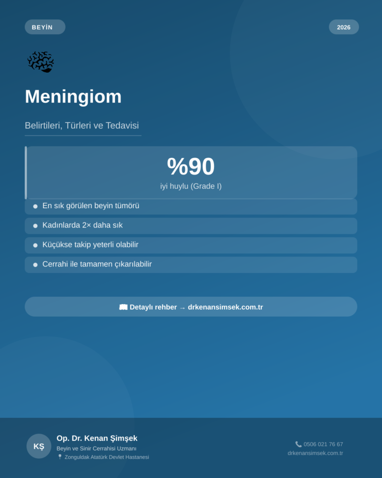 Meningiom Nedir? Belirtileri, Türleri ve Tedavisi (2026)