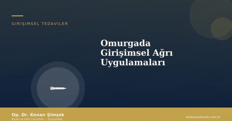 Omurgada Girişimsel Ağrı Uygulamaları