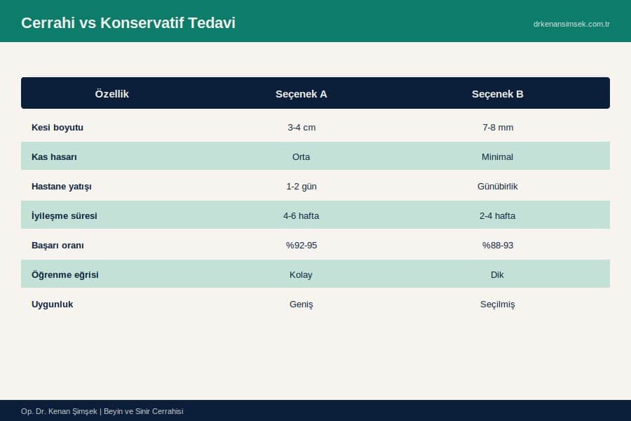 Cerrahi vs Konservatif Tedavi
